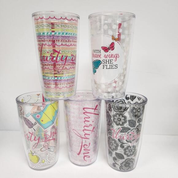 tervis Other - Lot of 5 Tervis for Thirty One 16oz  American made insulted Tumbler cups no lids